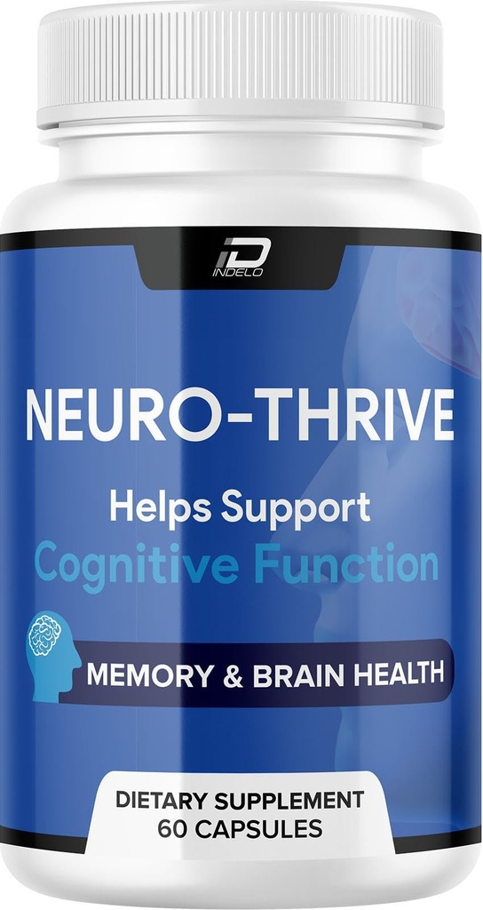 Neuro Thrive Brain Supplement, Neuro Thrive for Memory Formel, Neuro- Thrive PQQ til at reducere de negative virkninger af Brain Fog, Neuro- Thrive kognitiv funktion, NeuroThrive anmeldelser (60 kapsler)
