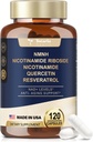 NMNH (Dihydronicotinamid Mononucleotid), Premium NMN Alternativ tillæg med Flash- Free Niacinamid (vitamin B3), Quercetin, og Trans- Resveratrol, 120 Kapsler