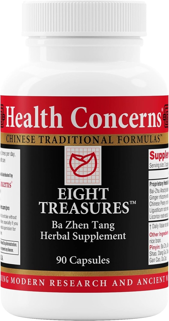 Health Concerns Otte Treasures - Menstruel Relief & kvinders sundhed supplement - Uterine sundhed, Træthed, uregelmæssige cykler, Postpartum Inddrivelse - Herbal kinesisk medicin - 90 Kapsler