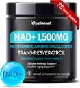 NAD + med Trans- Resveratrol, Rød Vin, Quercetin & C-vitamin - Understøtter Cellulær Wellness & Sund Aging- 150 Capsules - Made in USA