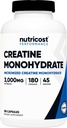 Nutricost Creatinine monohydrat 3,000mg, 180 kapsler (750mg per kapsel) - Gluten Free, Non- GMO