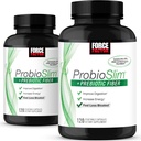 Kraftfaktor ProbioSlim + Prebiotic Fiber, Metabolisme Booster for kvinder & mænd, fordøjelsesmæssig sundhedsstøtte, Green Tea Extract og Psyllium Husk Fiber, 120 Greve (pakke af 2)