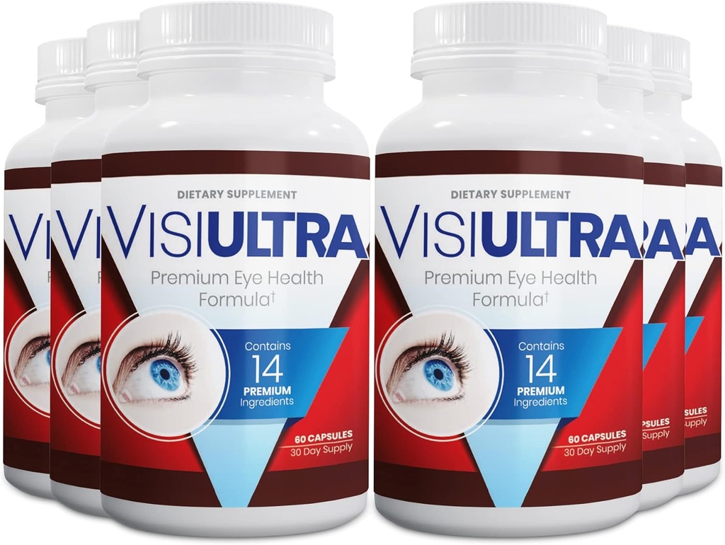 Eye Health Supplement – 14 Essential nutrients for Clear Vision, Blue Light Protection, and Long-Term Eye Health. Supports Clarity and Eye Wellness. 60 Capsules. (6 Pack)