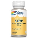 SOLARAY 5 HTP tillæg med C-vitamin & B- 6 - Sovetilskud og Serotonin Syntese Support - Lab Verified, 60-Day Money- Tilbage Garanti - 60 Servere, 60 Enteric Overtrukket VegCaps