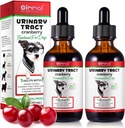 Dog UTI Treatment - Urinary Tract Infection Treatments, Kidney+Bladder Support Supplement, Natural Cranberry Extract for Dogs, Supports Urinary and Digestive Health (2 Fl Oz (Pack of 2))