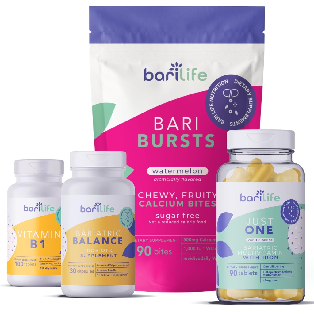 Bari Life Post- Op, Gastric Sleeve, Gastric Bypass Vitamin og supplement Starter Kit (Watermelon)