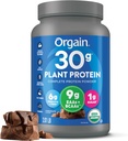 Orgain Organic 30g Vegan Protein Powder, Chokolade 9g EAA + BCAA, Plant Protein, 6g Prebiotic + Fiber, 1g Sukker, Pre- Workout, Muskelstøtte + Inddrivelse - 2.01lb (Packaging May Vary)