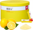 LEMONA Official Vitamin C Powder 500mg Korean Supplements Immune Support B6, B2, On-The-Go Packets Vitamin Healthy Living, Easy to Take Daily Energy Boost Korean Food Snacks Lemon (120Sticks)