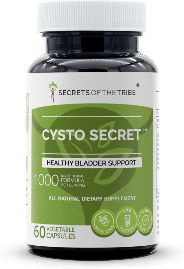 Secrets of the Tribe - Cysto Secret, Sund Blogen Support, Urte Supplement Blend (60 kapsler)