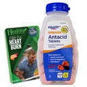Ultra Strength Antacida Tablets - Calcium Carbonat 1000mg - 71 Chewable Tablets Assorted Berries and Vital Volumes Tips Card Bundle