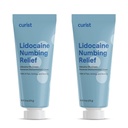 Curist 5% Lidocain Cream Maksimum OTC Strength Topical Pain Relief OTC - 12 oz (Pack of 2) XL Tube 5 Procent Lidocain Numbing Cream to Numb Effektivt (2 Pack - 6 oz Tube)