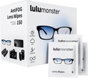 Anti Fog Lens-servietter til Eyeglasses Lulumonster, [150 Pre-fugte individuelt indpakkede servietter] [Non-Scratching & Non-Streaking] Renere servietter til glas, Sunglass, Phone Screen Camera Lens, Goggles