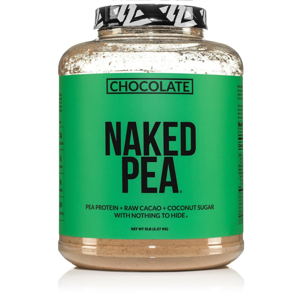 NAKED ernæring Chokolade Nøgen Pea Protein Isolate - 5Lb Bulk, Plant baseret, Vegetarisk & Vegansk Protein. Non-Gmo, Gluten Free, Lactose Free, Soy Free