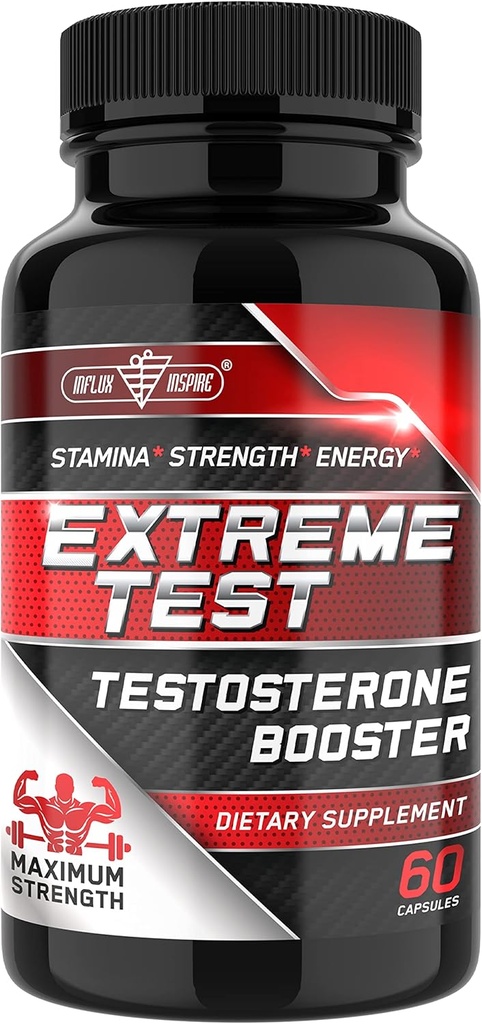 Testosteron booster for mænd - mandlige ekstraudstyr supplement piller - hurtig fungerende blodgennemstrømning, muskelvækst, Stamina, udholdenhed & styrke - Boost ydeevne & drev - 3. part testet - 60 kapsler