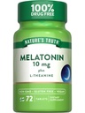 Nature 's Truth Melatonin 10 mg + L- Theanine Name 124; 72 tabletter
