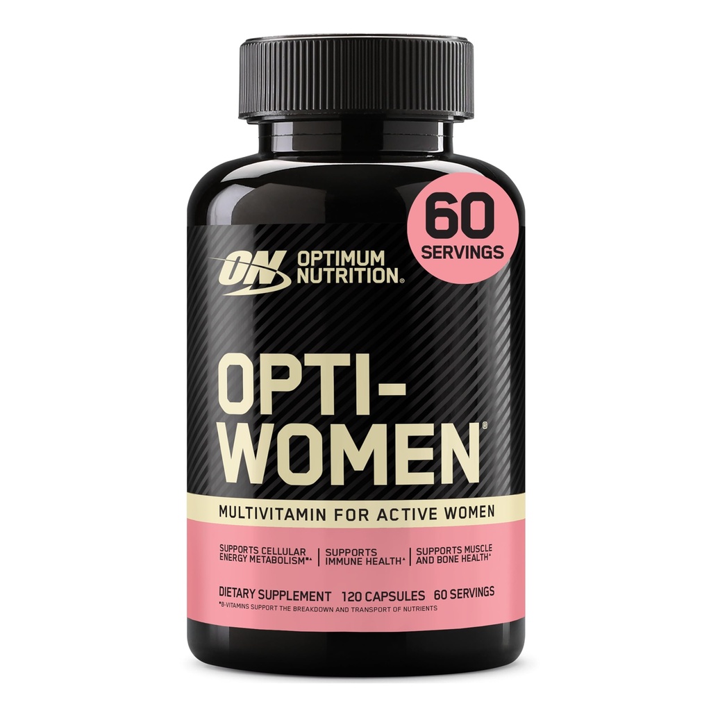 Optimal ernæring Kvinder, C-vitamin, Zink og D-vitamin til immunforsvar Kvinder Dagligt multivitamin supplement med jern, kapsler, 120 Tæl