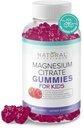 Calm Kids Magnesium Citrate Gummies - Sleep Support, Chewable Magnesium Kids Supplement 100mg, Stress Relief, Knoglesundhed, Muskel Afslapning, Non- GMO Gluten- Free, Natural Flavor 60 Vegansk Gummies