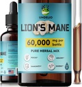 Lions Mane Supplement - Daglig Mushroom supplement til hukommelse, fokus og klarhed - Brain Booster - Lions Mane tinktur til naturlig immunforsvar - Vegan, Organic - 2 Fl oz
