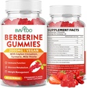 Berberine Gummies, Sugar Free 2000mg High Potency Berberine HCI Supplement, Plus Ceylon Cinnamon, Milk Thistle for Women & Men, Immunsystem & Metabolisme Support - 60 Gummies