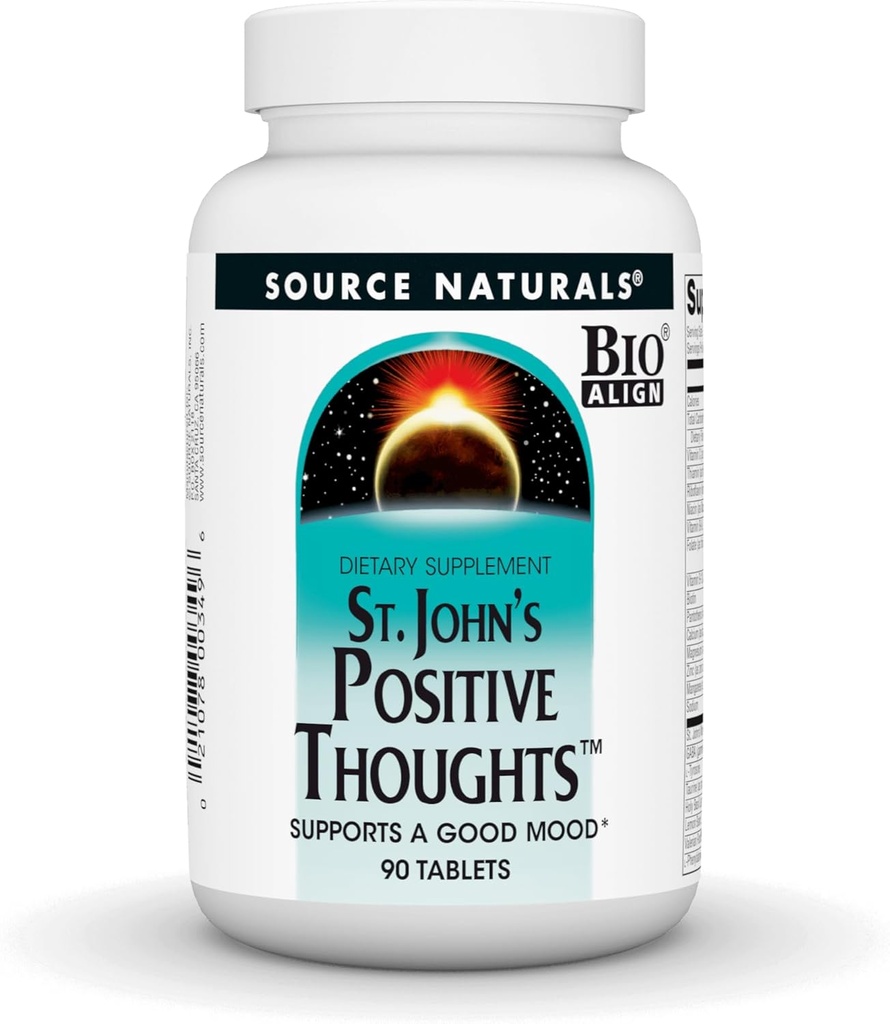 Source Naturals St. John 's Positive Tanker, støtter en god stemning * - 90 tabletter