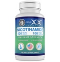Genex formulas - Nicotinamid 500mg vitamin B3 Flush Free Niacin kapsler til sund hud - Niacinamid supplement piller hjælpe producere Keratin & Support Skin Cell Health & Energy - (100 kapsler)