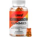 Ashwagandha Gummies med gurkemeje og sort peber ekstrakt - Urtemuskel tillæg - 60 Gummies