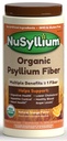 NuSyllium Psyllium Husk Powder, USDA Organic, 30.5 Oz, Dietary Fiber Supplement with Brown Sugar, Helps Digestive Health* Natural Orange, 72 Servings