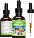 Pet Wellbeing Adrenal Harmony Guld til hunde - Vet- Formuleret - Understøtter sund binyrefunktion, Normal Cortisol Niveauer, Sund tørst & Vægt - Holistisk supplement - 2 oz (59 ml)