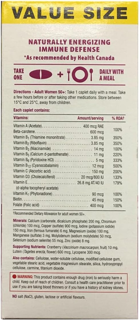 Jamieson 100% Komplet Multivitamin til kvinder 50 +, 150 caplets