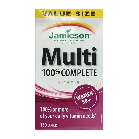 Jamieson 100% Komplet Multivitamin til kvinder 50 +, 150 caplets