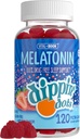 Dippin 'Dots - Melatonin Sleep Support Gummies (120 Greve) Strawberry Sunset Creme Flavor Chews