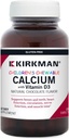 Børne Chewable Calcium med D3- vitamin, Natural Chocolate, 120 tabletter, Kirkman Labs