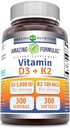 Amazing Formulas Vitamin D3 5000 IE med vitamin K2 100 Mcg
