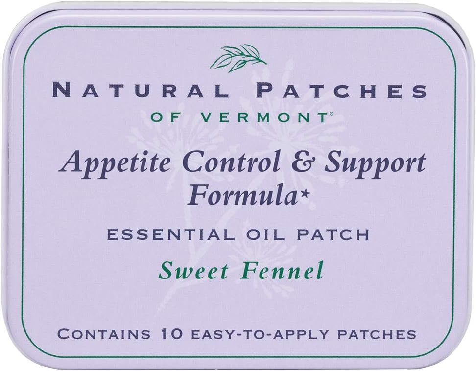Naturlige Patches af Vermont Appetite Suppressant Essential Oil Body Patches, Sweet Fennel, 10-grev Tin