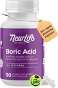 NewLife Naturals - Medical Grade Boric Acid Vaginal Suppositorier - 600mg - 100% Pure Dame pH Balance Pills - Gær Infektion, BV - 90 Kapsler: Made in USA