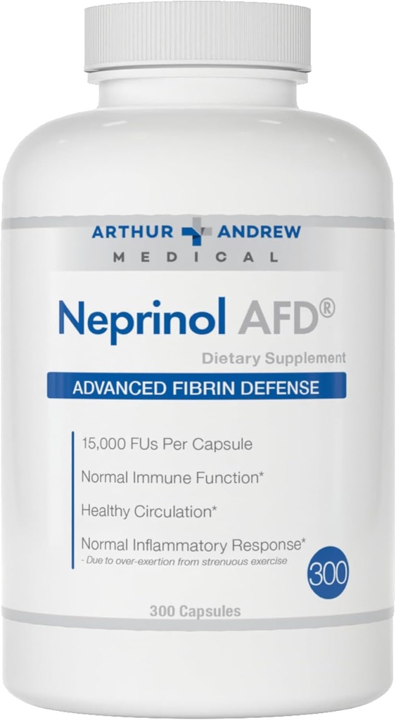 Arthur Andrew Medical, Neprinol AFD, Multi Enzyme Blend med Serrapeptase & Nattokinase, 300 Count (pakke med 1)