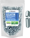 XPRS Nutra Størrelse 0 Tomme kapsler - 500 Tomme Gelatine kapsler - Piller selv Capsule Fyldning - Pure Bovin Pille Gel Caps til Do- It- Yourself Kosttilskud (Sølv)