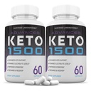 Justified Laboratories Advanced Keto 1500 - Ketogenic Support from Apple Cider Vinegar, Green Tea Leaf, Vitamin C, Vitamin D3 & Extra Virgin Olive Oil - 60 Capsules, Pack of 2 (60 Servings)