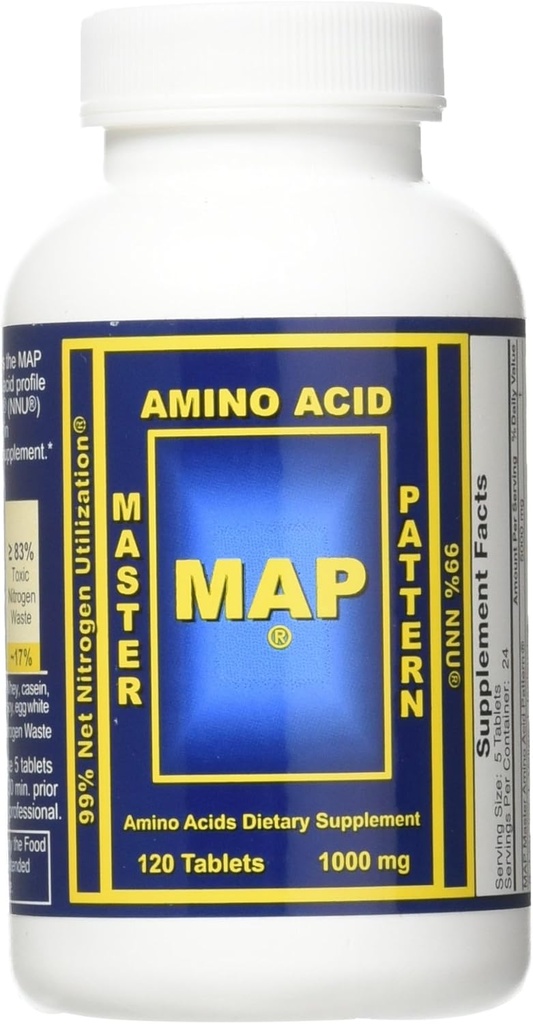 Kort 2 X Master Aminosyre Mønster 1000 mg muskeltræning