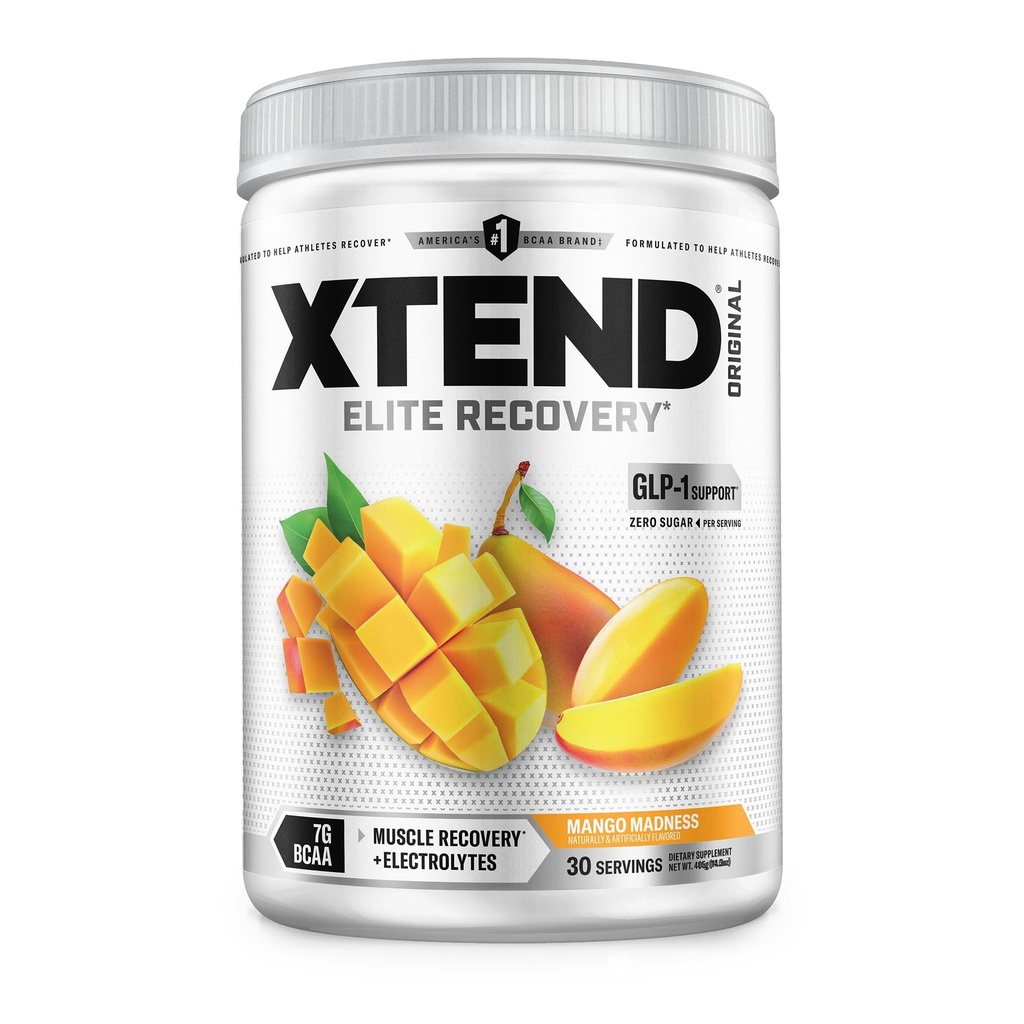 Xtend XTEND Original BCAA Powder 7g BCAA og 2,5 g L- Glutamin, Sugar Free Post Workout Muscle Recovery Drik med Aminosyrer til mænd og kvinder, 30 Servering