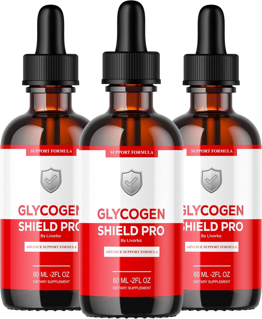 (3 Pack) Glycogen Shield Pro - Glycogen Shield Pro Drops, GlycogenShield Pro Drops, GlycogenShield Pro Support, Glycogen Shield Pro Support, Glycogen Shield Pro Supplement, 3 flasker til 90 dage