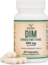 DIM tillæg for kvinder og mænd (Diindolylmetan Østrogen Blocking tillæg, Hormonal Acne behandling, Hormonbalance for kvinder) 400mg Servering, 200mg Per kapsel, 60 kapsler med dobbelt træ