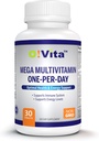 Mega Multivitamin One- per- Day, understøtter immunsystem, grundlæggende sundhed, fuld spektrum af vitaminer og mineraler, og meget mere... 30 - Day Supply (30 non-GMO tabletter)