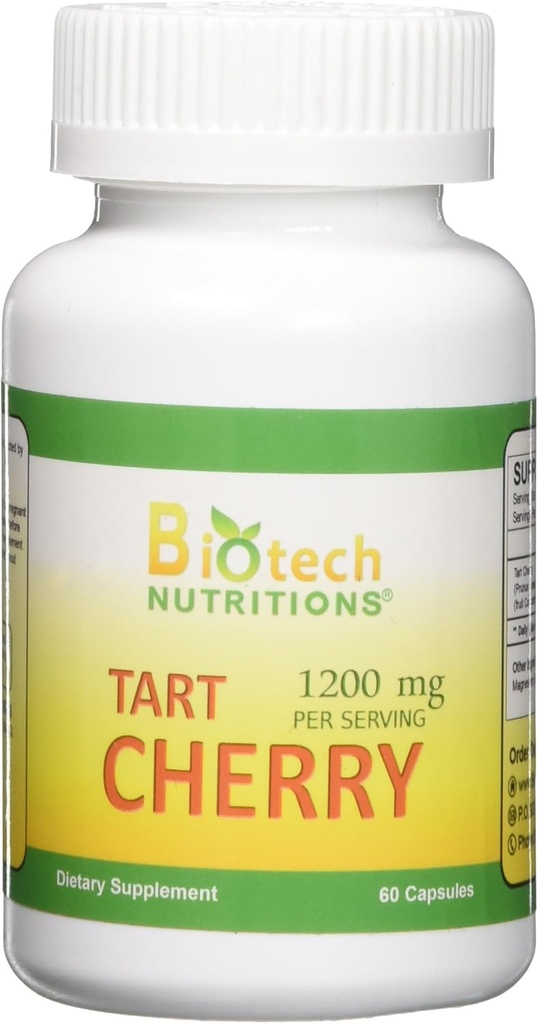 Tart Cherry Vegetabilske kapsler, 60 greve