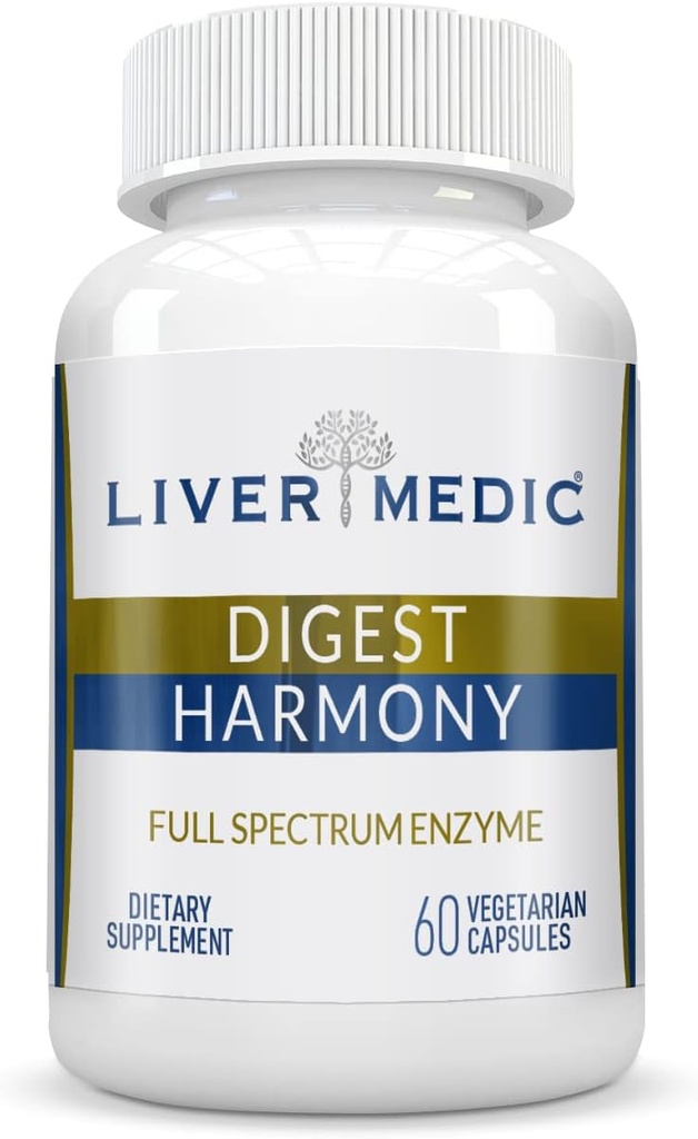 Typiske Harmony Pure fordøjelsesenzymer for Gut Sundhed for kvinder & mænd, Papaya enzymer til fordøjelse, Eases Bloating & Mave ubehag, Unflavored, 120 kapsler