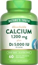 Nature 's Truth Calcium 1200mg med vitamin D3 5000 IE