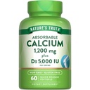 Nature 's Truth Calcium 1200mg med vitamin D3 5000 IE