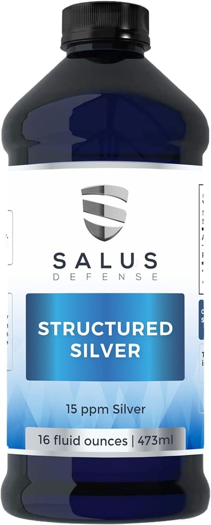 Structured Silver Liquid - Daglig immunforsvar Support med 15ppm avanceret struktureret Silver Technology - Alle naturlige med ingen tilsætningsstoffer - 16 Ounce Flaske