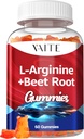 L Arginin Supplement Beet Root Gummies - Dobbelt Styrke, Energi Boost, Circulation Support og Stamina, Økologisk Chewable Beets Kosttilskud til mænd og kvinder, Vegansk Gummy, Non- GMO, Sukkerfri