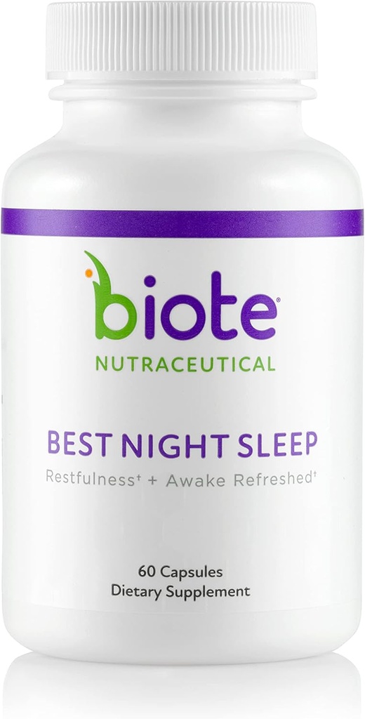 Biote Nutracacamines - Best Night 's Sleep - Restfulness + Awake Refreshed (60 kapsler)